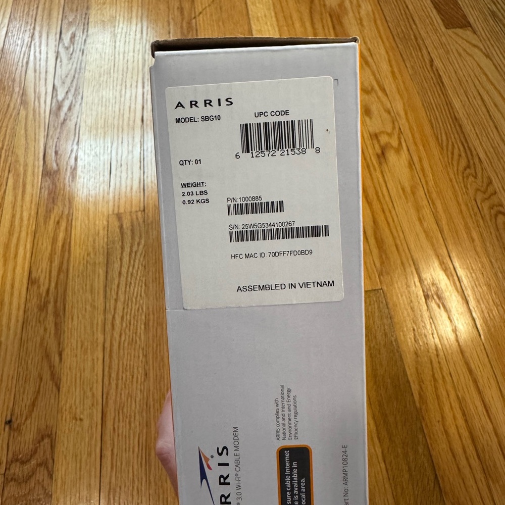 Arris Surfboard SBG10 DOCSIS 3.0 Cable Modem AC1600 WiFi Router – New Open Box - Picture 3 of 5